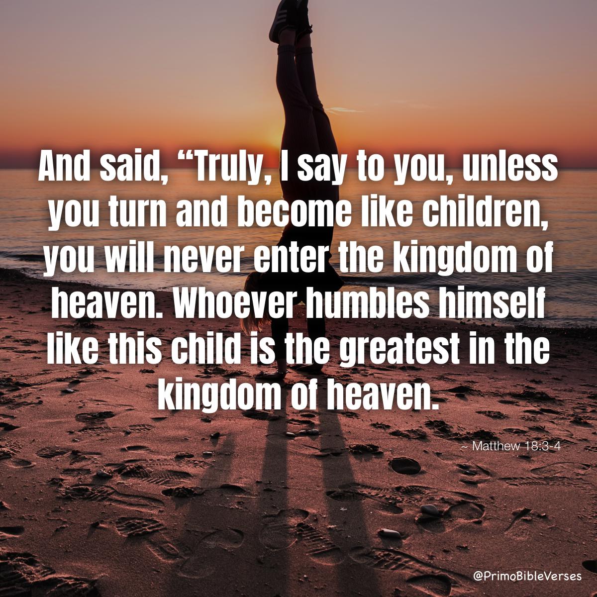 Matthew 181-6 childlike humility