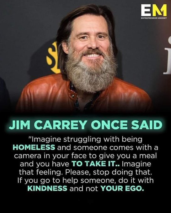 Jim Carrey on homelessness